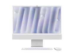 iMac 24-tum M4 10-Core CPU/10-Core GPU/16GB/256GB/Magic Keyboard Touch ID och Numerisk/Standardglas/Gigabit Ethernet - Silver